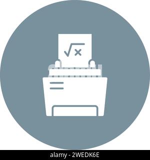 Print Math Sheet icon vector image. Stock Vector