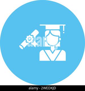 Receiving Degree icon vector image. Stock Vector