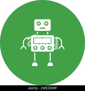cyborg robot line icon vector illustration Stock Vector Image & Art - Alamy