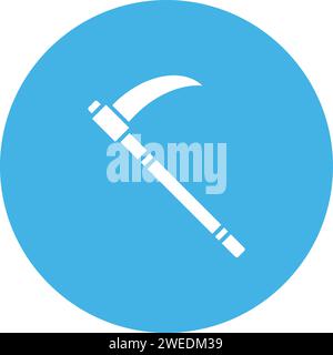 Scythe icon vector image. Stock Vector