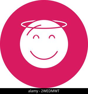 Smiling Face with Halo icon vector image. Stock Vector