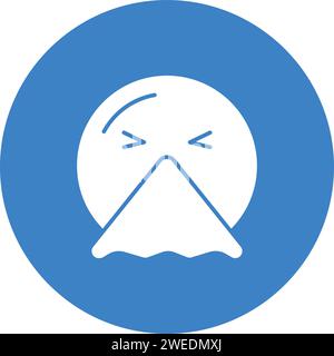 Sneezing Face icon vector image. Stock Vector