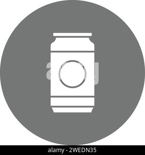 Soda can icon Vector symbol or sign set collection in black and white ...