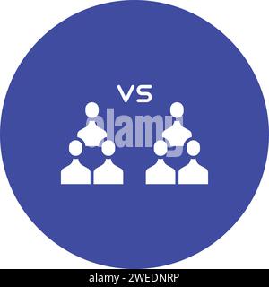 Team Vs Team icon vector image. Stock Vector
