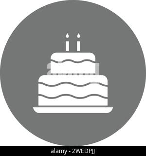 Two layered cake icon vector image. Stock Vector