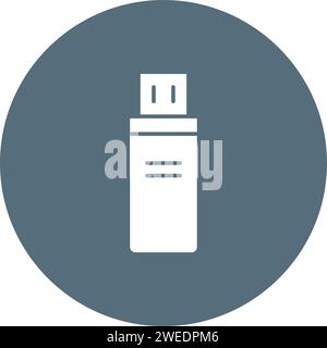 Usb Drive icon vector image. Stock Vector