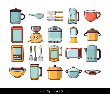 set of kitchenware icon vector illustration element Stock Vector