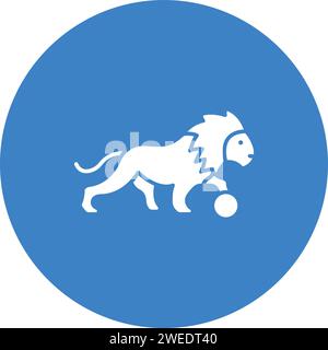 Lion Performing icon vector image. Stock Vector