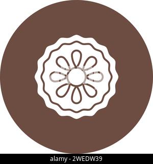 Moon Cake icon vector image. Stock Vector