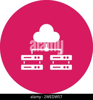 Multiple Cloud Servers icon vector image. Stock Vector
