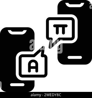 Icon for interpret,decode Stock Vector