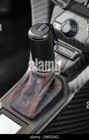 Race car automatic gearbox lever Stock Photo