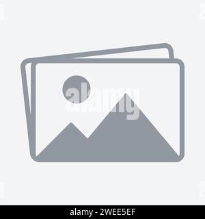 No photo thumbnail graphic element. No found or available image in the gallery or album. App, website, or user interface design. Vector illustration Stock Vector