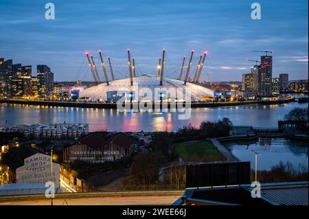 View of o2 dome, London, UK Stock Photo