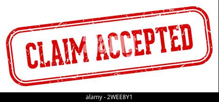 claim accepted stamp. claim accepted rectangular stamp isolated on white background Stock Vector