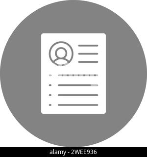 Resume icon vector image. Suitable for mobile application web application and print media. Stock Vector
