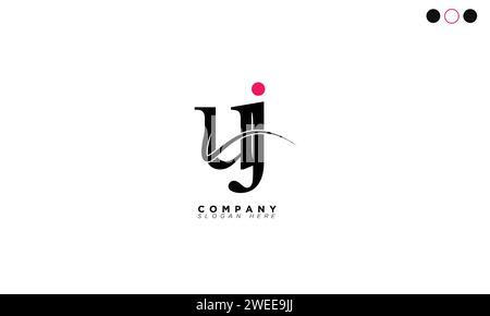 UJ Alphabet letters Initials Monogram logo Stock Vector