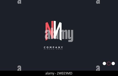 NN Alphabet letters Initials Monogram logo Stock Vector
