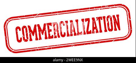 commercialization stamp. commercialization rectangular stamp isolated on white background Stock Vector