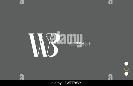 WB Alphabet letters Initials Monogram logo Stock Vector