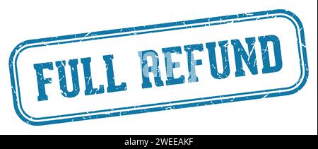 full refund stamp. full refund rectangular stamp isolated on white background Stock Vector