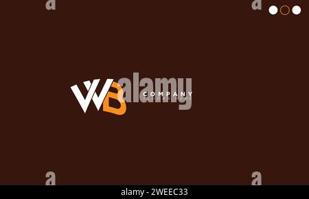 WB Alphabet letters Initials Monogram logo Stock Vector