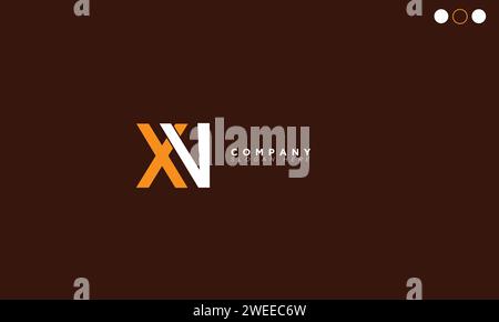 XV Alphabet letters Initials Monogram logo Stock Vector