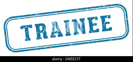 trainee stamp. trainee rectangular stamp isolated on white background Stock Vector