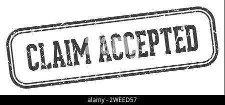 claim accepted stamp. claim accepted rectangular stamp isolated on white background Stock Vector