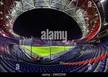 ROTTERDAM, NETHERLANDS - JANUARY 24: stadium overview inside during the Eredivisie match of SC Feyenoord and PSV Eindhoven at de Kuip on January 24, 2 Stock Photo