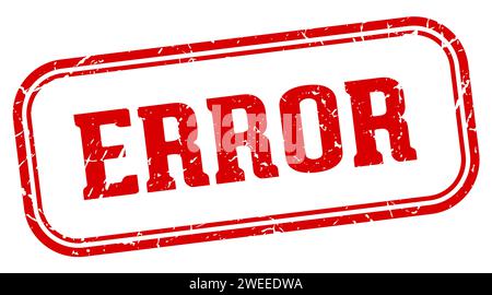error stamp. error rectangular stamp isolated on white background Stock Vector