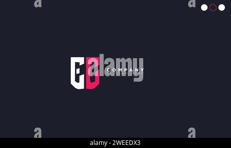 EC Alphabet letters Initials Monogram logo Stock Vector