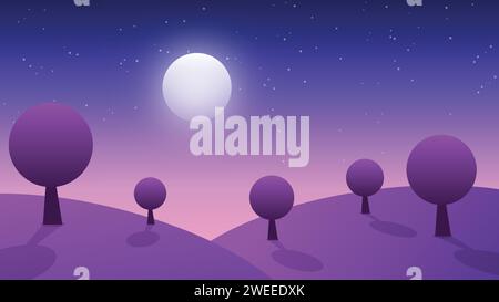 Beautiful Landscape Illustrations Stock Vector