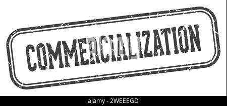 commercialization stamp. commercialization rectangular stamp isolated on white background Stock Vector