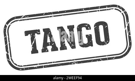 tango stamp. tango rectangular stamp isolated on white background Stock Vector