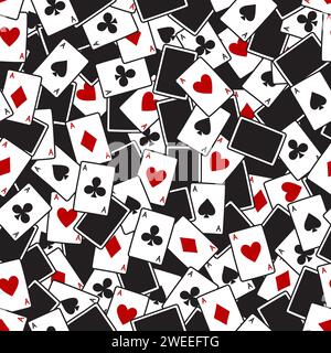 Playing cards seamless pattern, background Stock Vector
