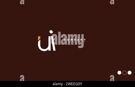 UI Alphabet letters Initials Monogram logo Stock Vector