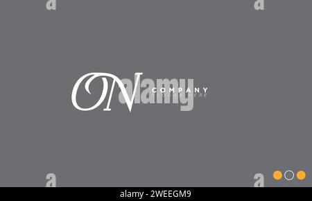 ON Alphabet letters Initials Monogram logo Stock Vector