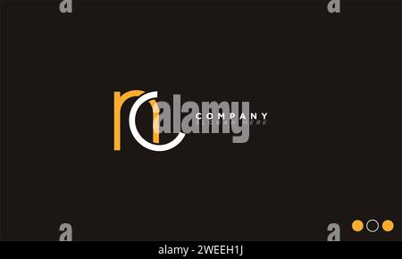 NC Alphabet letters Initials Monogram logo Stock Vector