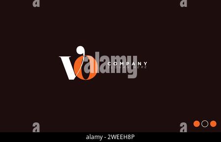 VO Alphabet letters Initials Monogram logo Stock Vector