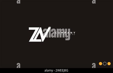 ZN Alphabet letters Initials Monogram logo Stock Vector