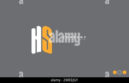 HS Alphabet letters Initials Monogram logo Stock Vector