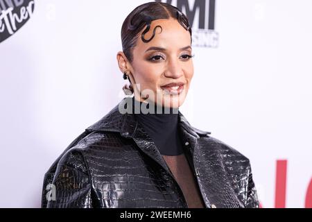 HOLLYWOOD, LOS ANGELES, CALIFORNIA, USA - JANUARY 24: Dascha Polanco arrives at the Los Angeles Premiere Of VMI Releasing's 'Junction' held at the Harmony Gold Theater on January 24, 2024 in Hollywood, Los Angeles, California, United States. (Photo by Xavier Collin/Image Press Agency) Stock Photo