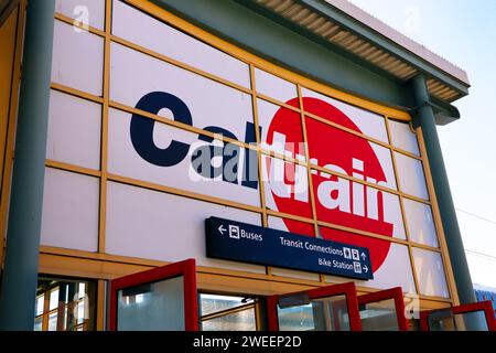 San Francisco, California: San Francisco Caltrain train Station Stock Photo