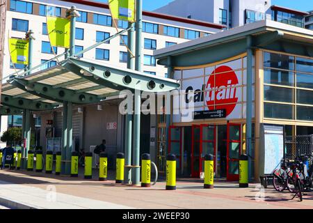 San Francisco, California: San Francisco Caltrain train Station Stock Photo