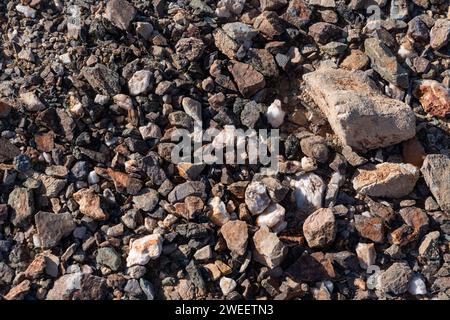 Sanoran Desert Rocks Quartz and other rocks on the ground of the Sonoran Desert near ...