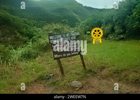 Trekking to Mount Pinatubo, Zambales, Luzon, Philippines Stock Photo