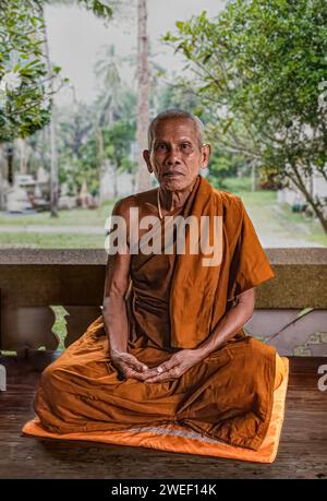 Buddhist monk in Koh Samui, Thailand Stock Photo