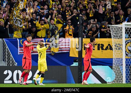 Doha, Qatar. 25th Jan, 2024. KOREA REPUBLIC VS MALAYSIA：Group E - AFC Asian Cup Qatar at Al Janoub Stadium. Credit: Meng Gao/Alamy Live News Stock Photo