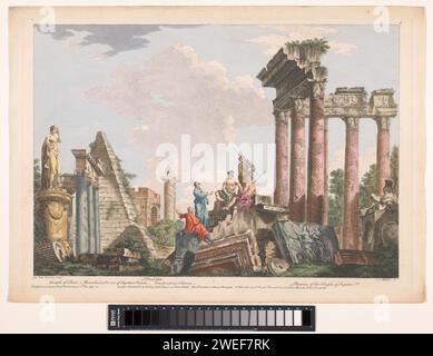 Statius Taurus Rome View of the ruins of the temple of Jupiter Stator, the amphitheater of ...